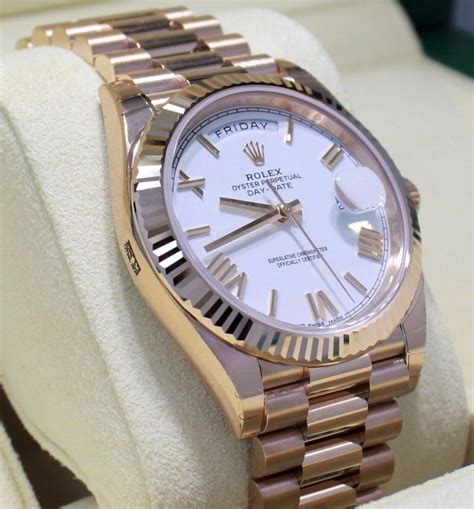 rolex rose gold day date 40mm|Rolex presidential 40mm white gold.